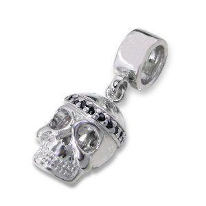 Pandora Silver Skull Scary Charm image
