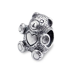 Pandora Silver Teddy Bear Cute Toy Charm image