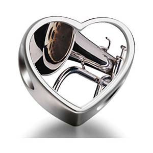 Pandora Silver Tone Trumpet Photo Charm