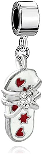 Pandora Silver With Pink Zirconia Ballet Slipper Charm image