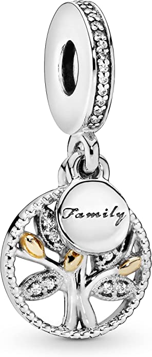 Pandora Silver and Gold CZ Tree Of Life Charm image