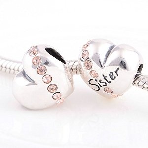 Pandora Sister Light Peach Crystals Charm