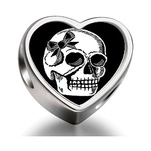 Pandora Skull Fork Spoon Heart Photo Charm