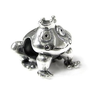 Pandora Smiling Frog Prince With Crown Charm image