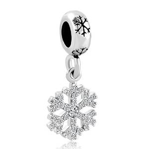 Pandora Snowflake Clear Birthstone Crystal Dangle Charm