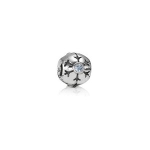 Pandora Snowflake Silver CZ Charm image