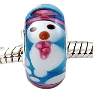 Pandora Snowman Glass Silver Core Charm