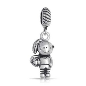 Pandora Soccer Ball Girl Dangle Charm image