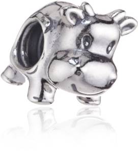 Pandora Solid Cow Silver Charm