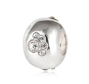 Pandora Solid Paw Print Clear Crystal Charm