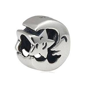 Pandora Solid Silver Stars Moon Charm image