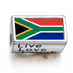 Pandora South Africa Flag Photo Love Charm image