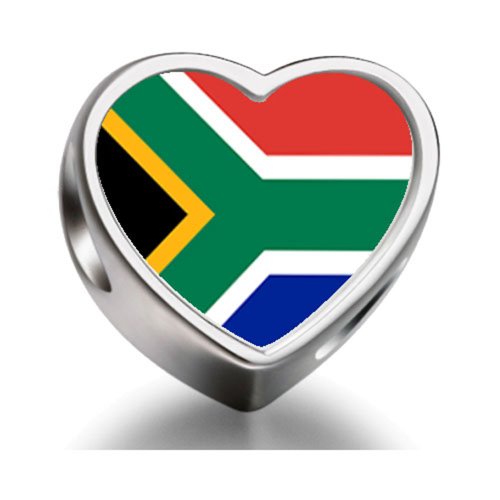 Pandora South Africa Flag Round Photo Charm