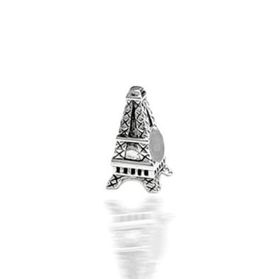 Pandora Stamped Eiffel Tower Slide On Sterling Silver Charm
