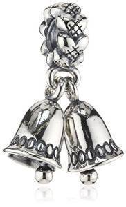 Pandora Stamped Silver Bell Charm
