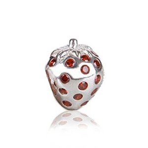 Pandora Strawberry Fruit Garnet CZ Charm