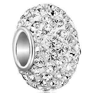 Pandora Swarovski Crystal Discoball Sterling Silver Charm