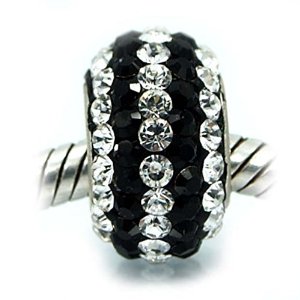 Pandora Swarovski Crystal White And Black Charm