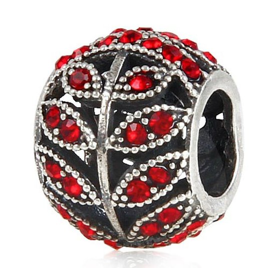 Pandora Swarovski Red Clear Swirl Crystal Charm image