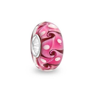 Pandora Swirl Murano Pink Glass Charm image