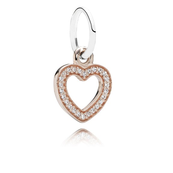 Pandora Symbol Of Love Clear Cz Heart Charm image