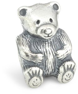 Pandora Teddy Sitting Silver Charm