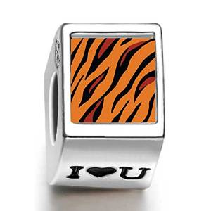 Pandora Tiger Skin Heart Photo Charm