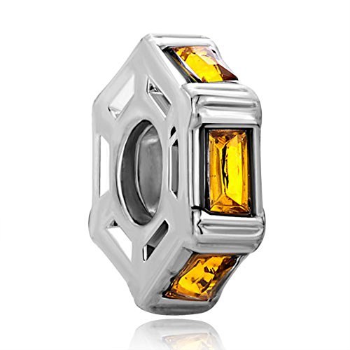 Pandora Topaz Yellow November Birthstone Circle Charm