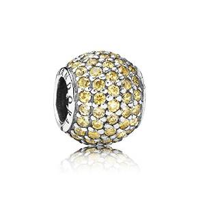 Pandora Topaz Yellow Pave Swarovski Crystals Charm image