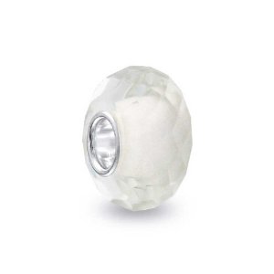 Pandora Translucent White Faceted Crystal Glass Charm