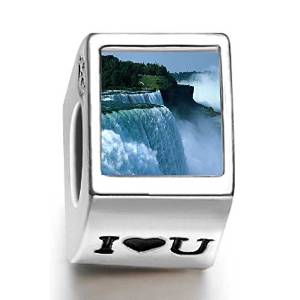 Pandora Travel Niagara Falls Photo Flower Charm image