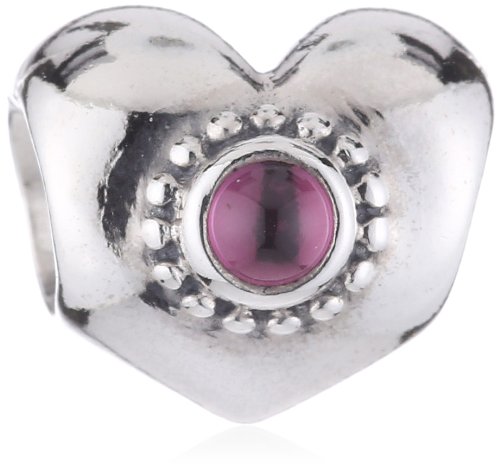 Pandora Treasured Hearts Rhodolite Charm image