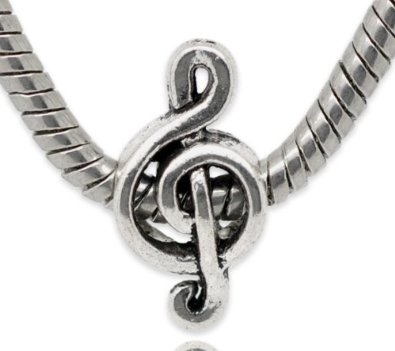 Pandora Treble Clef Music Note Sterling Silver Charm image