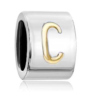 Pandora Triangle Alphabet Letter C Charm