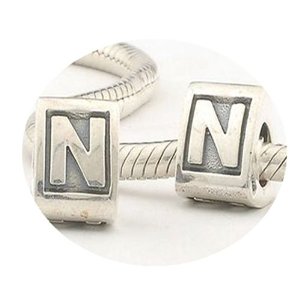 Pandora Triangle Alphabet Letter N Charm