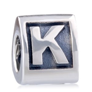 Pandora Triangle Shape Alphabet Letter K Charm image