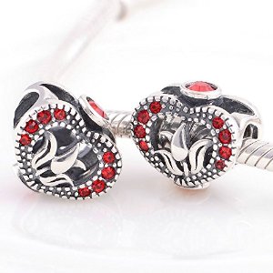 Pandora Tulip Love Light Siam Crystal Charm