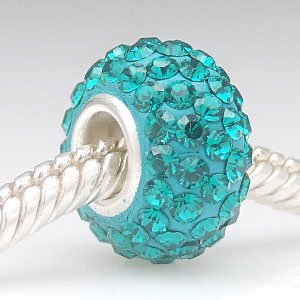 Pandora Turquoise Blue Swarovski Crystal Charm