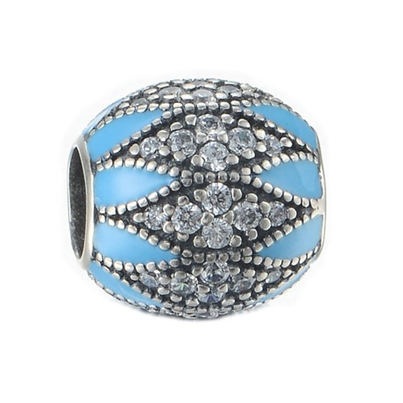 Pandora Turquoise Crystal Charm image