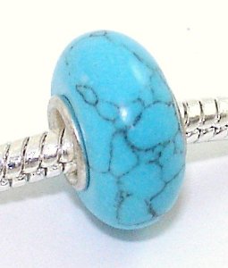 Pandora Turquoise Style Glass Charm