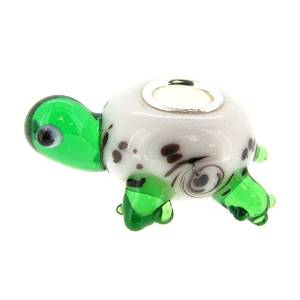 Pandora Turtle Green Glass Charm