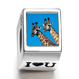 Pandora Two Giraffes Photo Charm