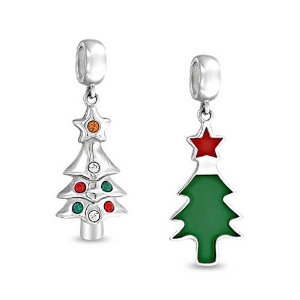 Pandora Two Sided Christmas Tree Dangle Charm