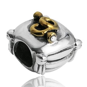 Pandora Two Tone Clear CZ Wedding Rings Charm