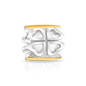 Pandora Two Tone Clover Heart Charm