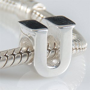 Pandora U Initial Letter Charm