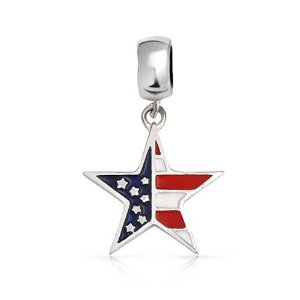 Pandora USA Flag Star Dangle Charm