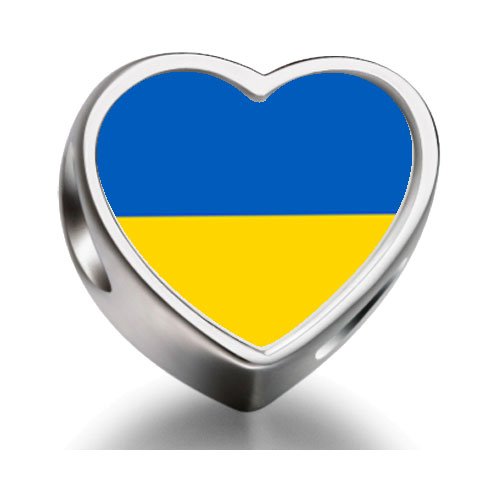 Pandora Ukraine Flag Photo Charm