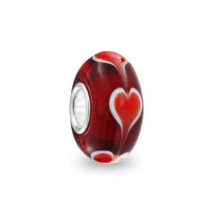 Pandora Valentine Murano Red Heart Glass Charm image