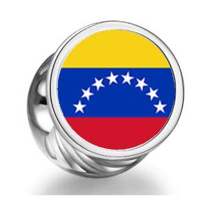 Pandora Venezuela Flag Heart Photo Charm